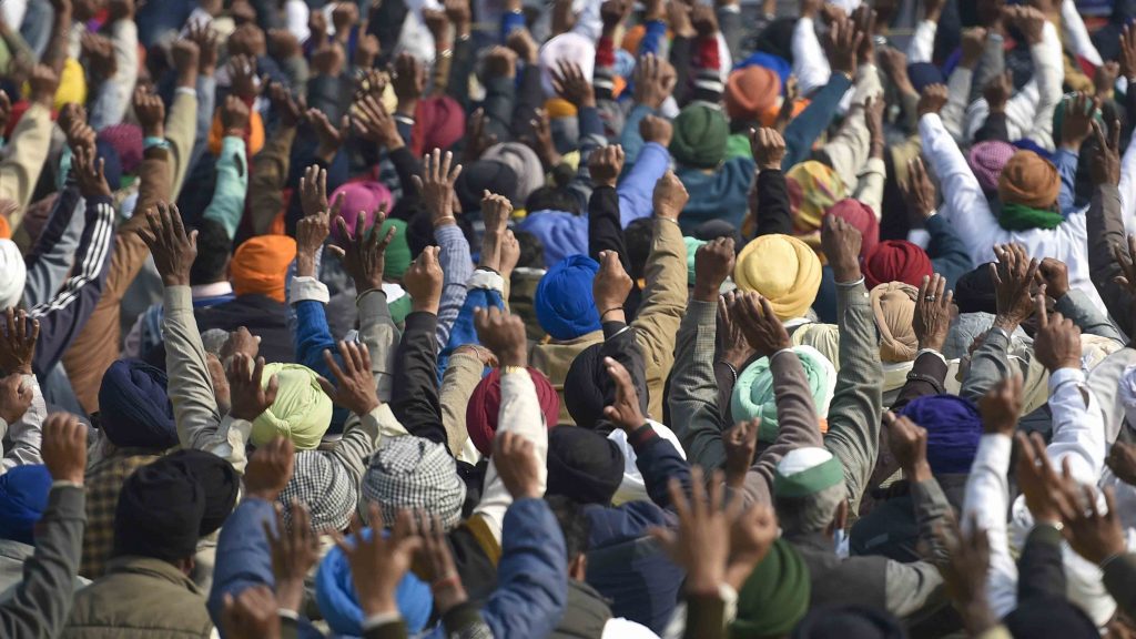 Farmers protest