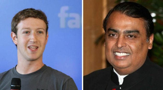 Mukesh Ambani and Mark Zuckerberg