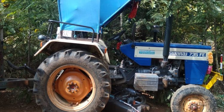 Woman killed, husband critically injured as two-wheeler runs into tractor in Gajapati