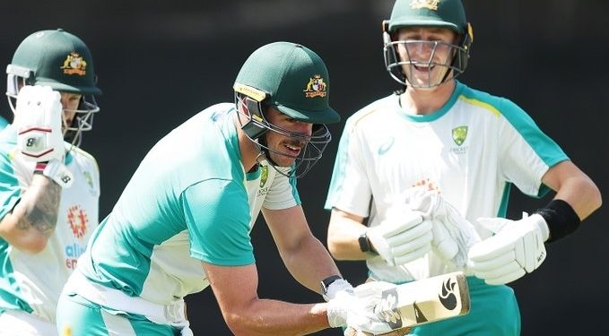 Henriques in, Abbott out of Aus Test squad for Adelaide game. ( https://twitter.com/CricketAus/status)