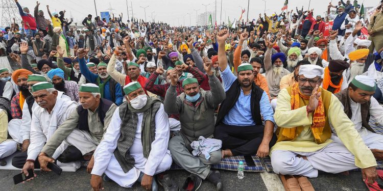 Farmers protest