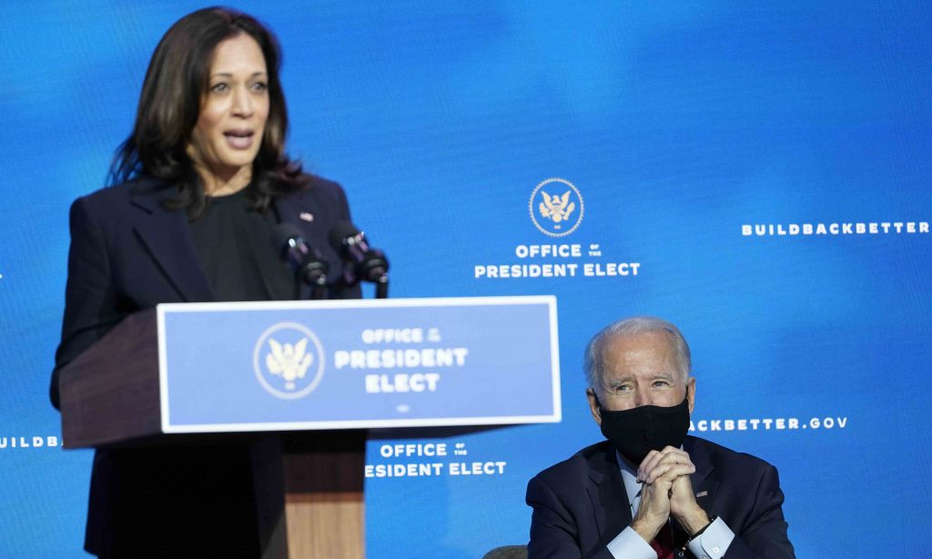 Kamala Harris and Joe Biden