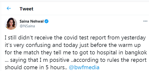 Saina tweet