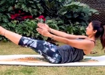 Shilpa Shetty shares yoga tip to beat stress
