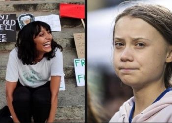 Disha Ravi and Greta thunberg