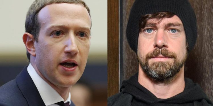 Mark Zuckerberg and Jack Dorsey