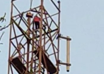 4-year-old child climbs atop 200-metre high mobile tower, miraculously rescued