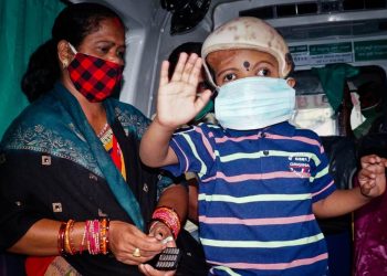 Conjoined twins survivor Jaga leaves for home in Kandhamal district