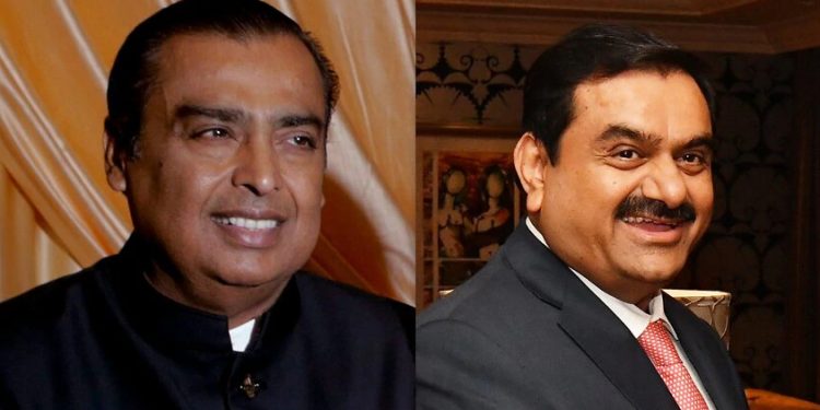 Mukesh Ambani and Gautam Adani