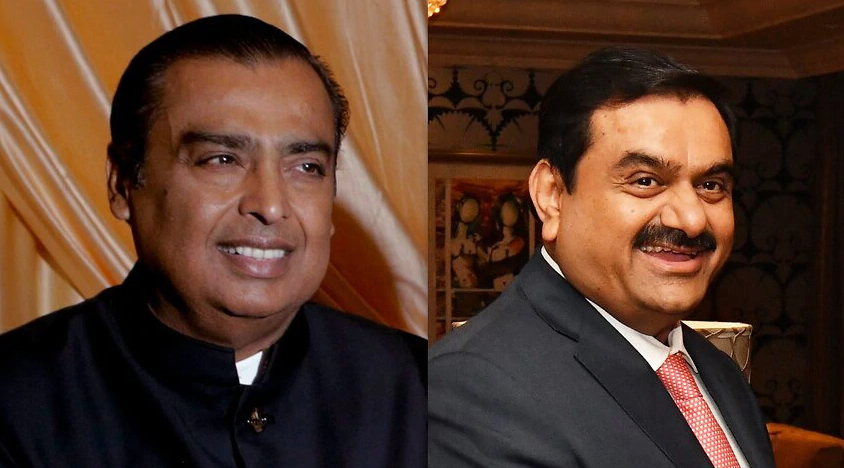 Mukesh Ambani and Gautam Adani