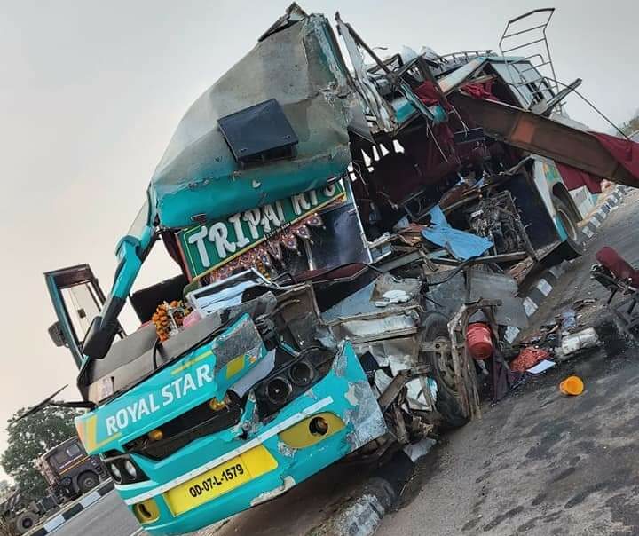 Odisha bus meets road mishap in AP, helper killed, five injured