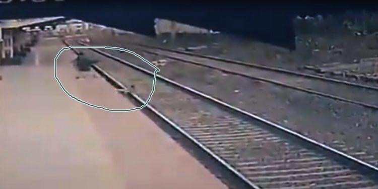 A Central Railway Pointsman MAYUR SHELKE raced before an oncoming local train to save a kid who fell on the railway track, at Vangani Station.