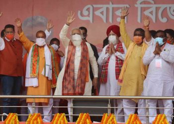 Prime Minister Narendra Modi during an election campaign rally for West Bengal Assembly polls, in Burdwan, Monday   PTI photo