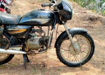 Strange! Not fish but bike caught in fishing net in Bhadrak