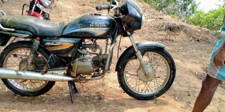 Strange! Not fish but bike caught in fishing net in Bhadrak