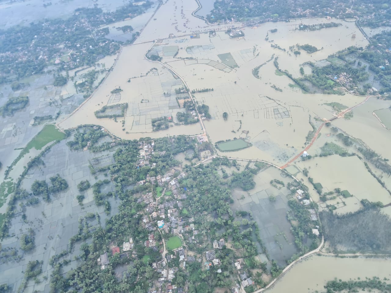 Chief Minister Naveen Patnaik conducts aerial survey