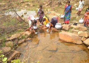 Tribals forced to drink water from pits, streams