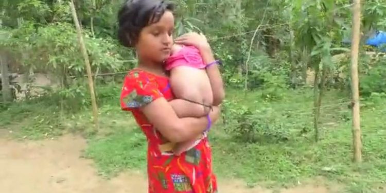 Covid-19 7-year-old orphaned girl now taking care of newborn brother 