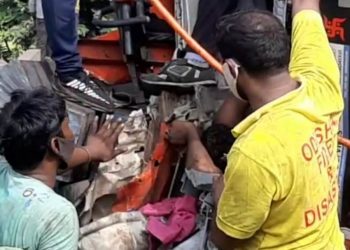 Driver trapped inside overturned truck rescued in Rayagada district