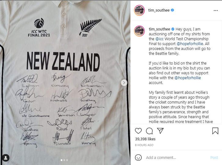 Tim Southee Instagram