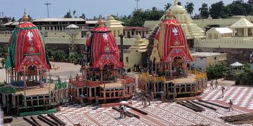 Chariots of Lord Jagannath, Lord Balabhadra and Devi Subhadra
PIC: Yagneswar Mohanty)