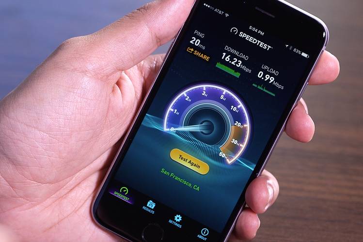 Speed test mobile top