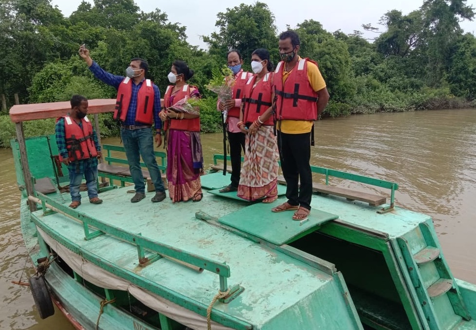 Boating facility for tourists at Dangamala entry point