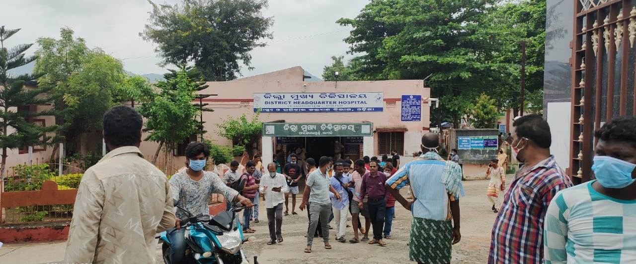 family members stage sit-in over patient’s death in Gajapati district 