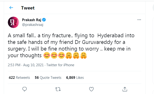 Prakash Raj tweet