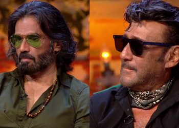 Suniel Shetty, Jackie Shroff flaunt muscles on 'KBC 13', Big B impressed