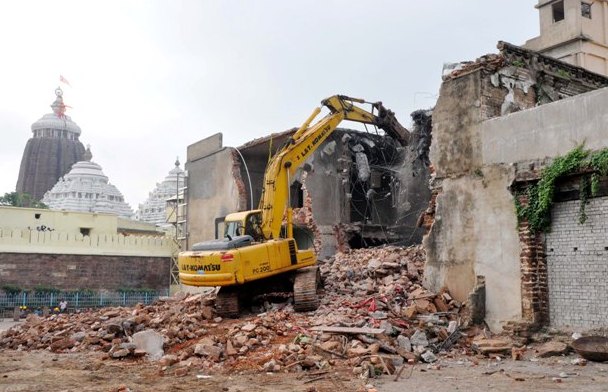 Demolition drive for Jagannath Temple Heritage Corridor resumes 