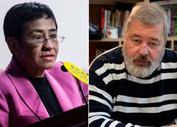 Maria Ressa and Dmitry Muratov