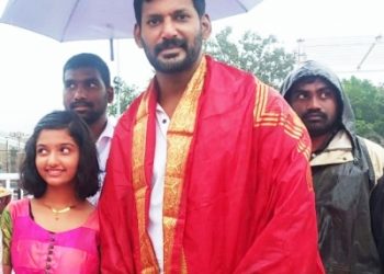 Vishal walks to Tirupati to offer prayers before 'Enemy' release