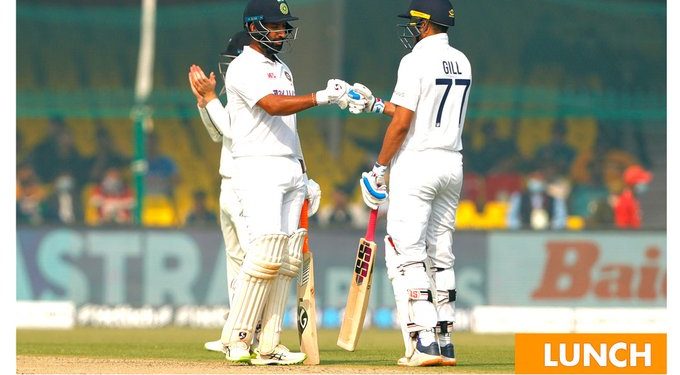 India First Test: India reach 82/1 at lunch