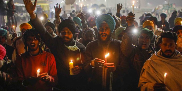 Farmers protest