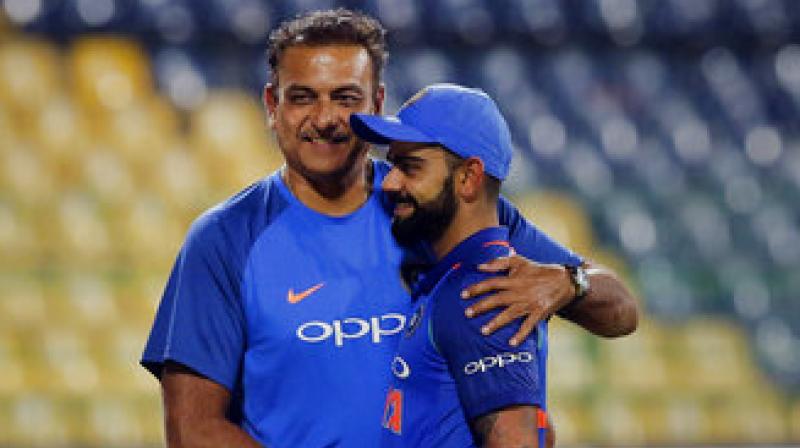 Ravi Shastri and Virat Kohli