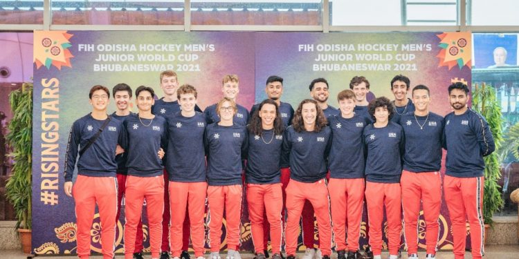Team USA reached in Bhubaneswar for FIH Men's Junior Hockey World Cup. Pic- IANS
