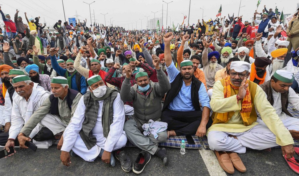 Protesting farmers