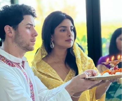 Priyanka Chopra performs Lakshmi puja at Los Angeles home with hubby Nick Jonas