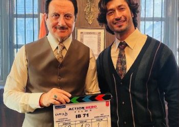 Anupam Kher begins shooting for his 523rd film 'IB 71' with Vidyut Jammwal