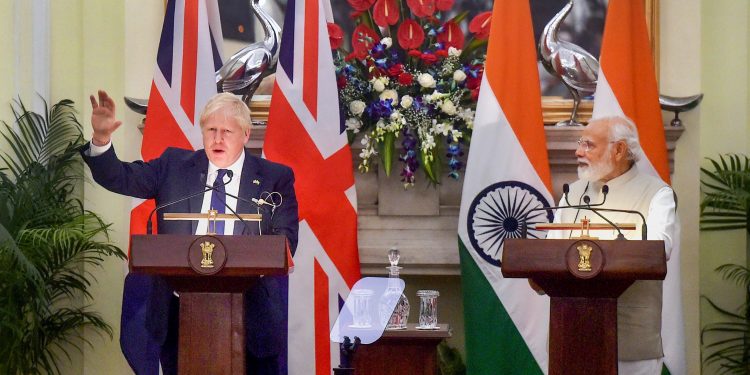 Boris Johnson and Narendra Modii