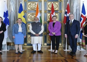 Prime Minister Narendra Modi with counterparts from Nordic countries. (Twitter/@narendramodi)
