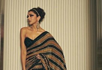 Deepika Padukone walks Cannes red carpet in Sabyasachi sari inspired by Royal Bengal tiger