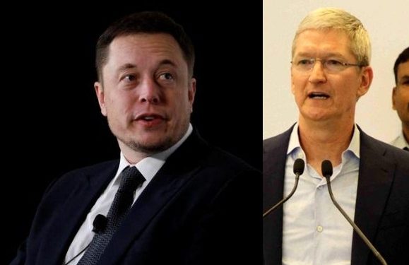 Elon Musk and Tim Cook.