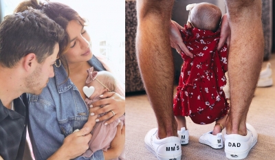 Priyanka shares picture of Nick, daughter Malti in matching sneakers