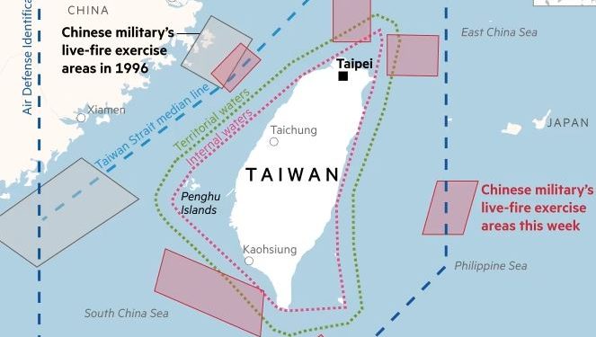 Taiwan says 25 Chinese planes, three ships sent toward island