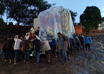 Durga immersion hit by heavy rains, postponed in Puri