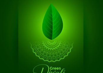 creative eco friendly green diwali festival concept background