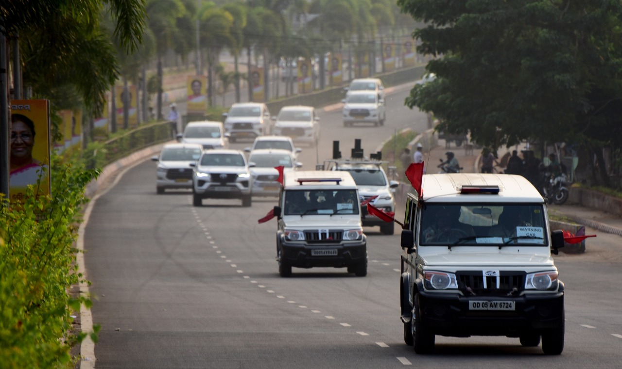  A mock drill carcade for The President convoy is rehearsal in the capital city to ensure proper security