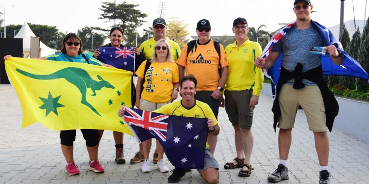 Australian fans at hockey world cup